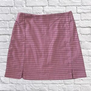 John Galt Brandy Melville Gingham Plaid Mini Skirt